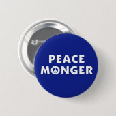 PEACE MONGER RONDE BUTTON 5,7 CM (Voorkant /achterkant)