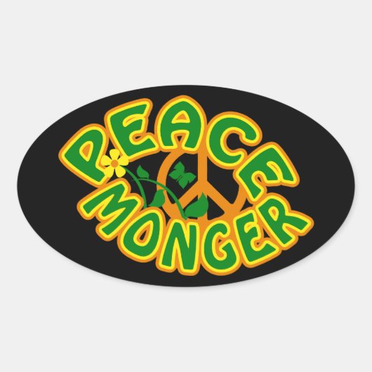 Peace Monger-stickers Ovale Sticker (Voorkant)