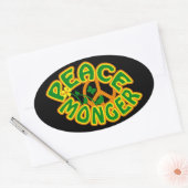 Peace Monger-stickers Ovale Sticker (Envelop)