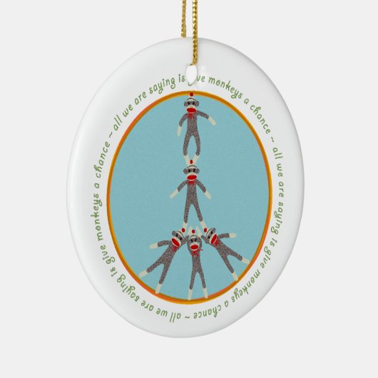 Peace Monkeys Ornament (Rechts)