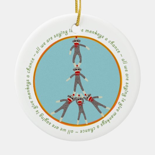 Peace Monkeys Ornament (Voorkant)