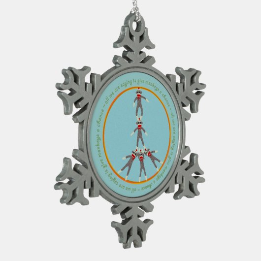 Peace Monkeys Ornament (Links)
