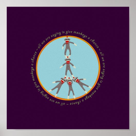 Peace Monkeys Poster (Voorkant)