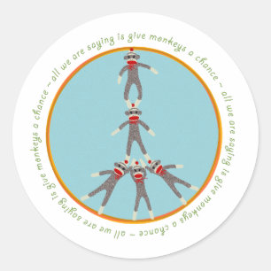 Peace Monkeys Sticker