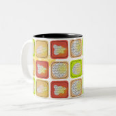 peace mug theme drinking coffee mug tweekleurige koffiemok (Voorkant links)
