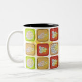 peace mug theme drinking coffee mug tweekleurige koffiemok (Links)