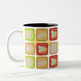 peace mug theme drinking coffee mug tweekleurige koffiemok