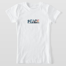 PEACE – Nature-Inspired Artistic Typography Design T-shirt