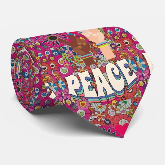 Peace Necktie Stropdas (Opgerold)