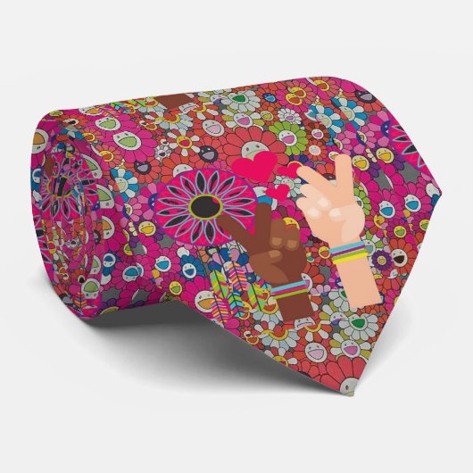 Peace Necktie Stropdas (Opgerold)