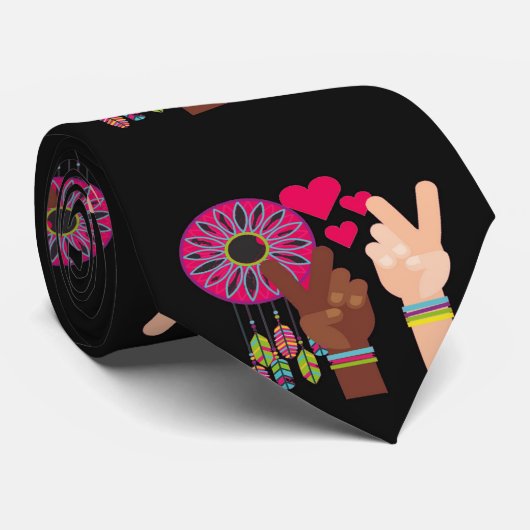 Peace Necktie Stropdas (Opgerold)