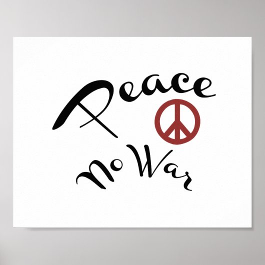 Peace No War-Poster (standaard lijst afbeelding) Poster (Voorkant)