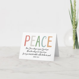 Peace Note Kaarten Johannes 14 27 Bijbelvers Notitiekaartje