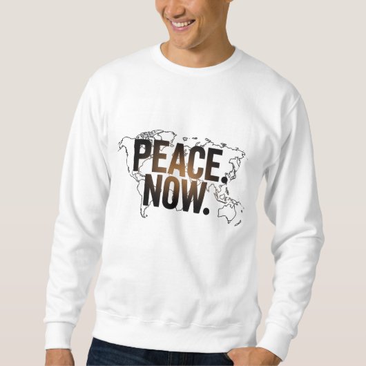 "PEACE. NOW." Global Map T-Shirt (Voorkant)