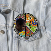 PEACE OBAMA RONDE BUTTON 4,0 CM (In situ)
