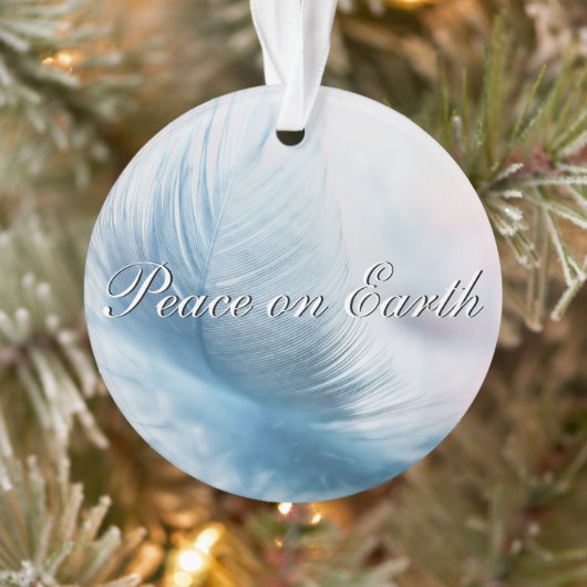 Peace of Earth White Feather Ornament (Boom)