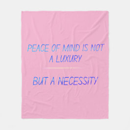 Peace of mind fleece deken