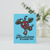 peace of weird postcard. briefkaart (Staand voorkant)