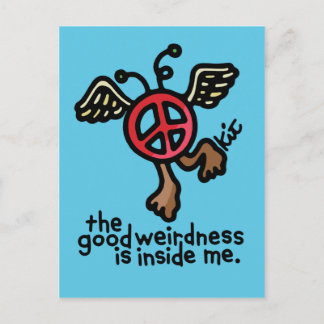 peace of weird postcard. briefkaart