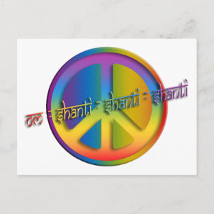 Peace Om Shanti Briefkaart