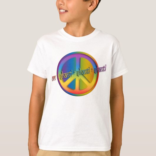 Peace Om Shanti T-shirt (Voorkant)