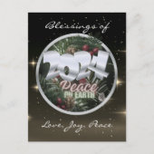 Peace on Earth 2024 Vakantie Briefkaart (Voorkant)