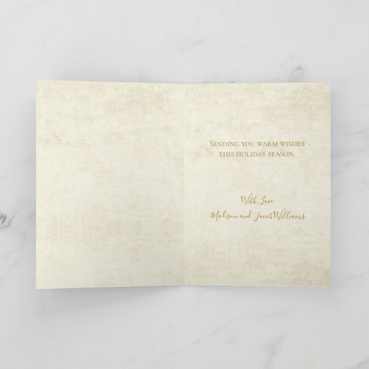 Peace on Earth Angel vouwde Wenskaart Kaart (Binnen)