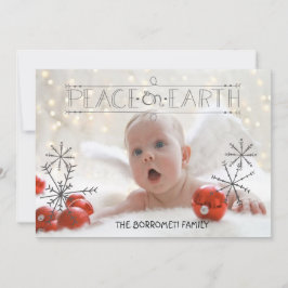 Peace on Earth Angelic One Photo Express Card Feestdagenkaart