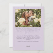 Peace on Earth Arch Foto Paarse Kerst Feestdagenkaart (Achterkant)