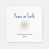 Peace on Earth Beach Sand Dollar Christmas Party Servet (Voorkant)