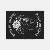 Peace On Earth Begins At Birth Doula Midwife Fleece Deken (Voorkant (Horizontaal))