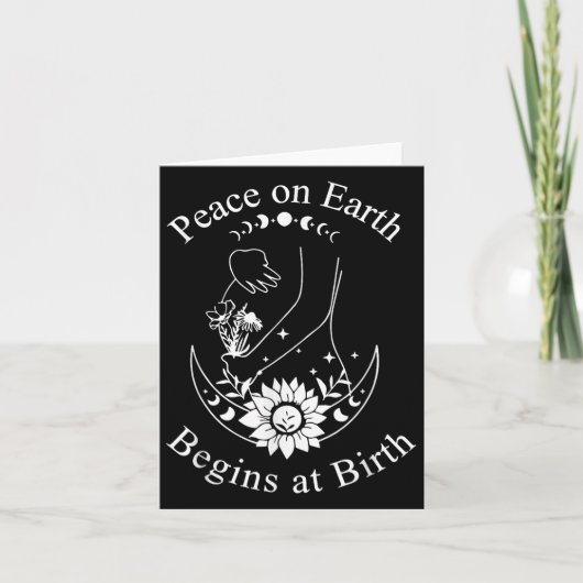 Peace On Earth Begins At Birth Doula Midwife  Kaart (Voorkant)