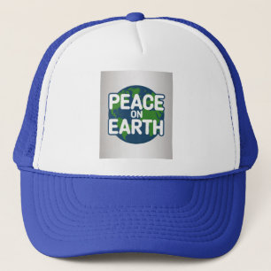 Peace On Earth Blauw  Trucker Pet