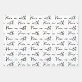 Peace on Earth Blue White Dove Pattern Inpakpapier Vel (Voorkant 3)