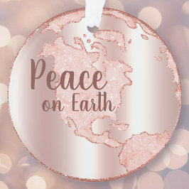 Peace on Earth Blush Roze Kerstboom Ornament