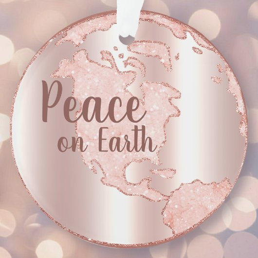 Peace on Earth Blush Roze Kerstboom Ornament
