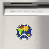 Peace on Earth Button Magnet (Insitu (Vaatwasser))