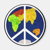 Peace on Earth Button Magnet (Voorkant)