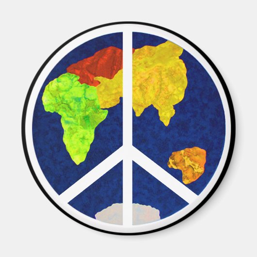 Peace on Earth Button Magnet (Voorkant)
