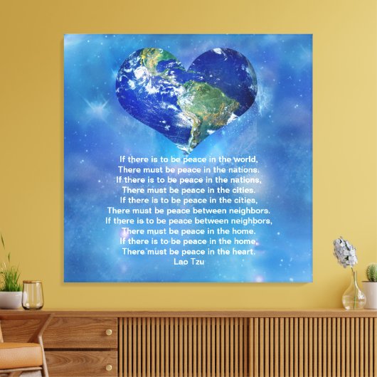 Peace on Earth Canvas Afdruk (Insitu (Woonkamer))