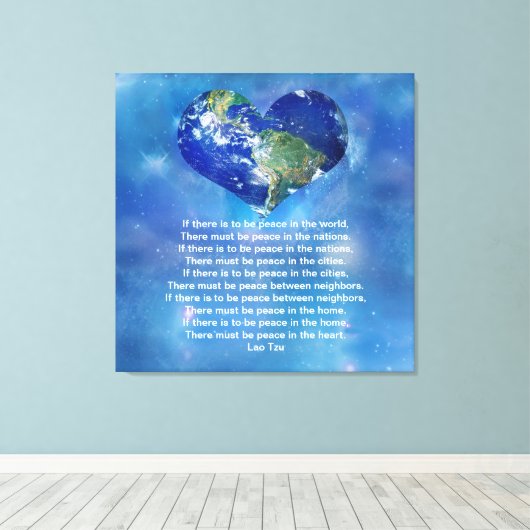 Peace on Earth Canvas Afdruk (Insitu (Houten vloer))