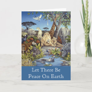 "Peace on Earth Card Feestdagen Kaart
