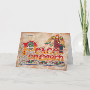 Peace on Earth Celtic Irish Crhistmas Card Feestdagen Kaart