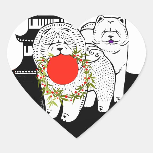 PEACE ON EARTH - Chow hartvakantie stickers (Voorkant)