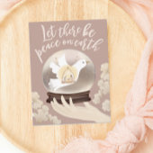 Peace on Earth Christelijke Geboorte Sneeuw Wereld Briefkaart