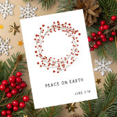 Peace on Earth Christmas Folded Holiday Card Feestdagen Kaart