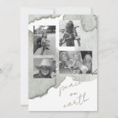 Peace on Earth Collage B/W Foto II Feestdagenkaart (Voorkant)