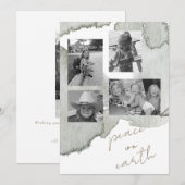 Peace on Earth Collage B/W Foto II Feestdagenkaart (Voorkant / Achterkant)