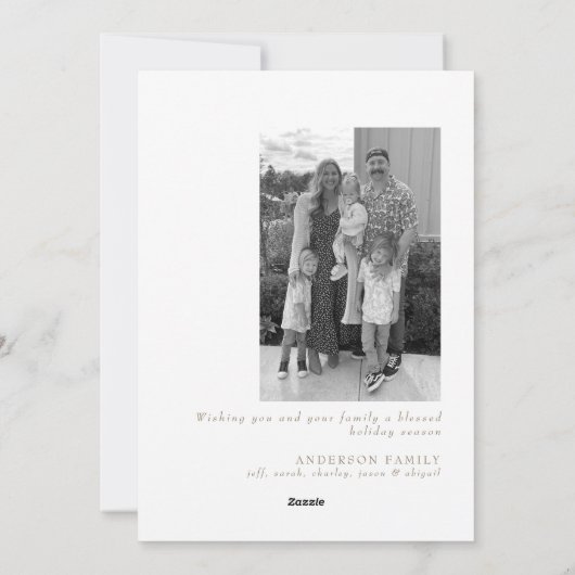 Peace on Earth Collage B/W Foto II Feestdagenkaart (Achterkant)