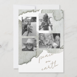 Peace on Earth Collage B/W Foto II Feestdagenkaart